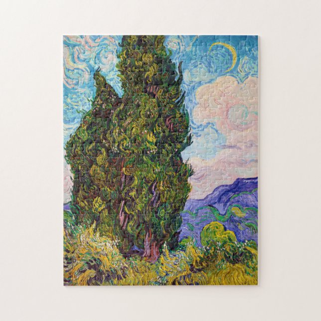 Puzzle Cypresses, Van Gogh (Vertical)