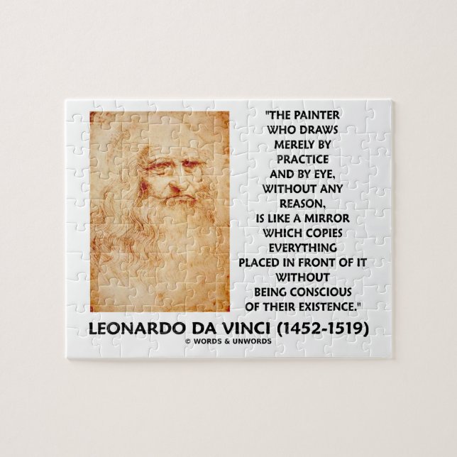 Puzzle da Vinci Painter Practice Eye Reason Mirror Quita (Horizontal)