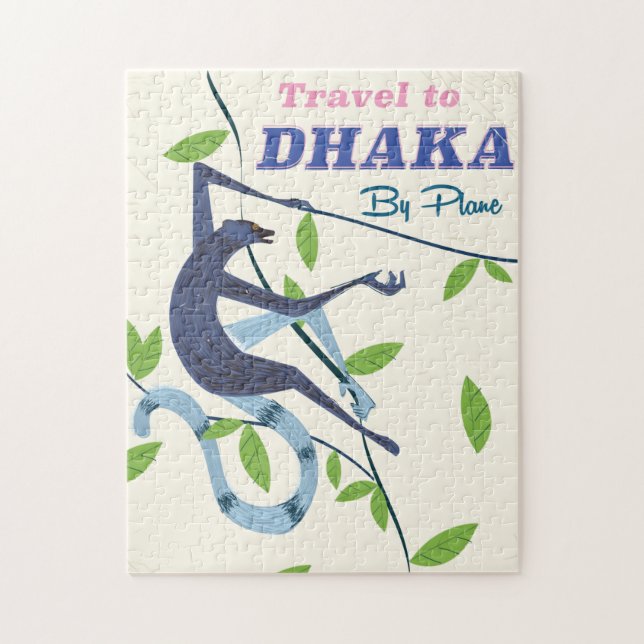Puzzle Daca, poster de vacaciones de Bangladesh. (Vertical)