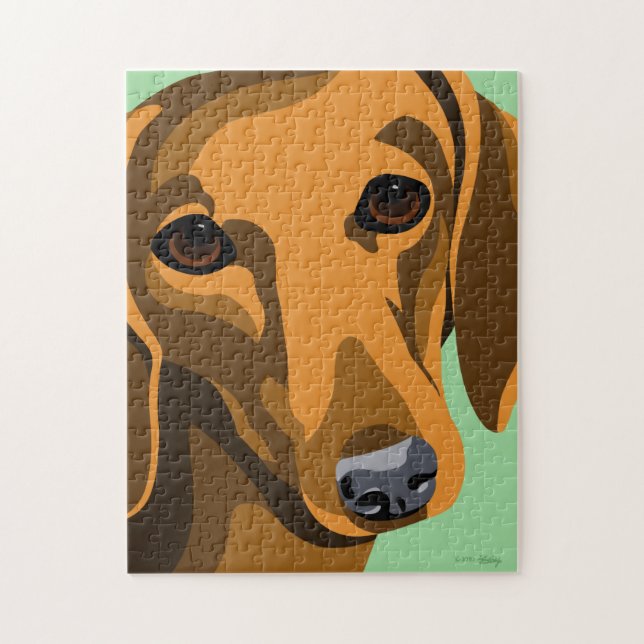 Puzzle Dachshund (Vertical)