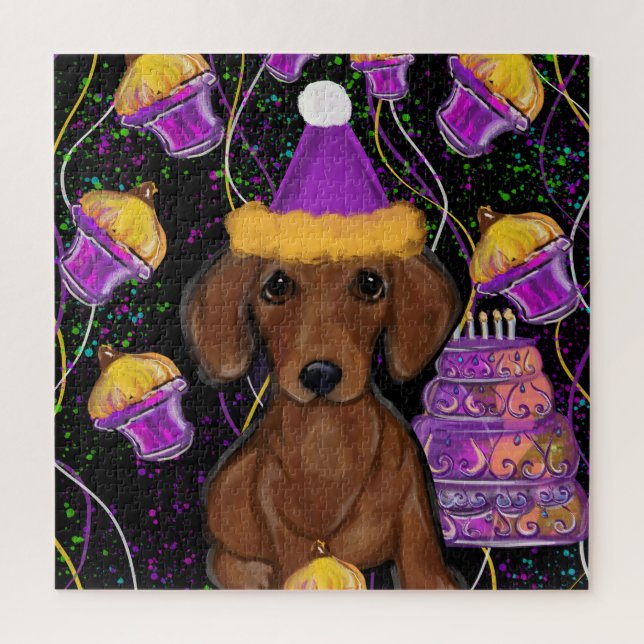 Puzzle Dachshund (Vertical)