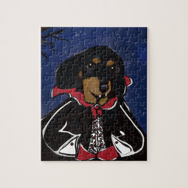 Puzzle Dachshund de Halloween (Vertical)