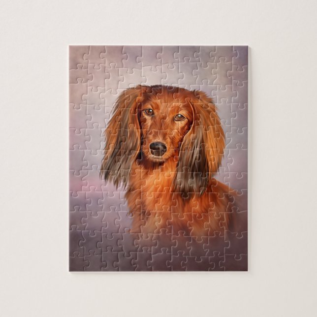 Puzzle Dachshund de raza de perro dibujante (Vertical)