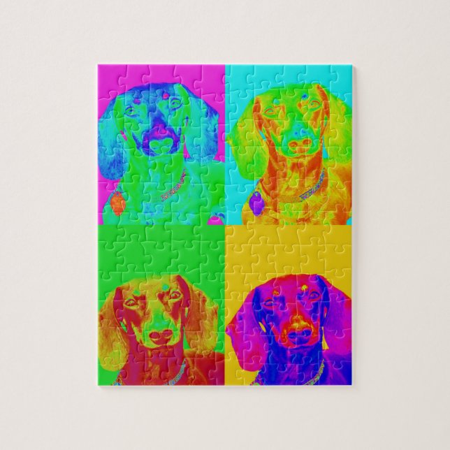 Puzzle Dachshund del arte de Op. Sys. (Vertical)