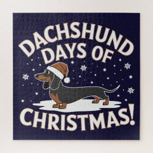Puzzle ¡Dachshund días de Navidades!