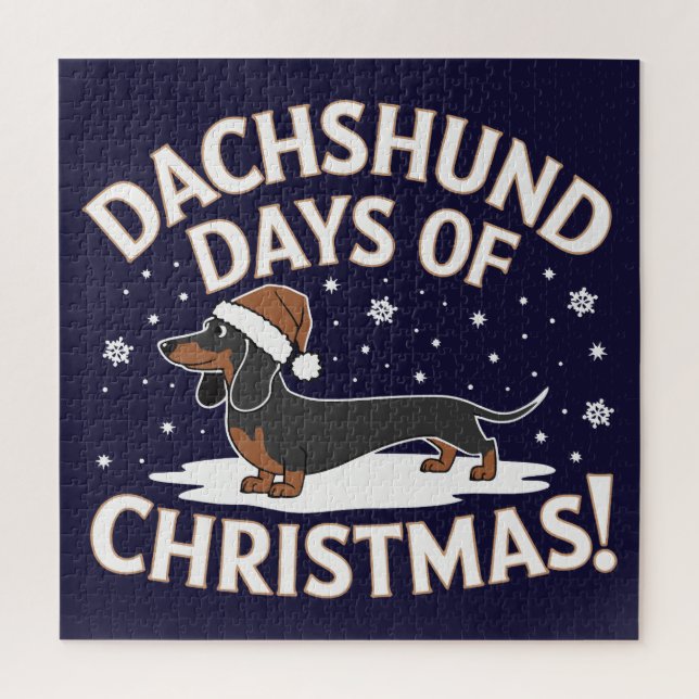 Puzzle ¡Dachshund días de Navidades! (Vertical)
