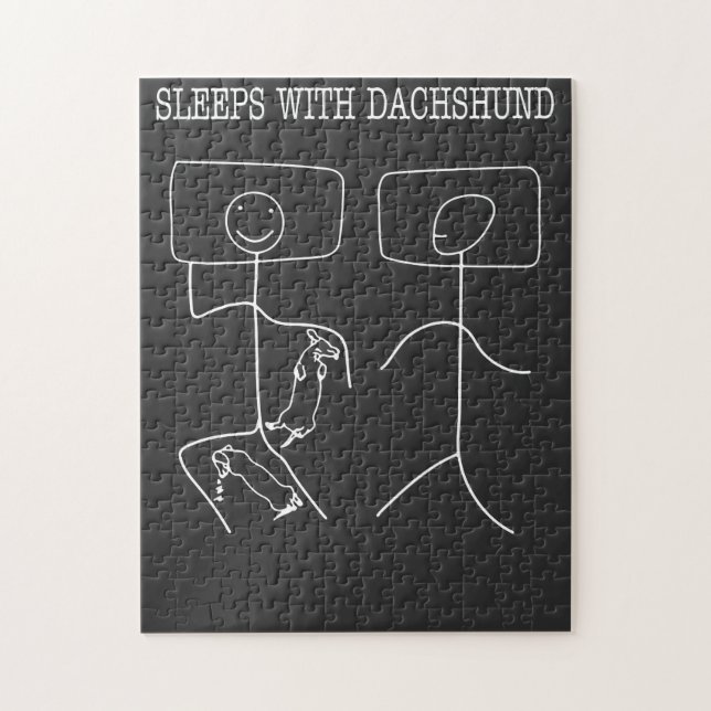 Puzzle Dachshund Duerme Con Dachshunds (Vertical)
