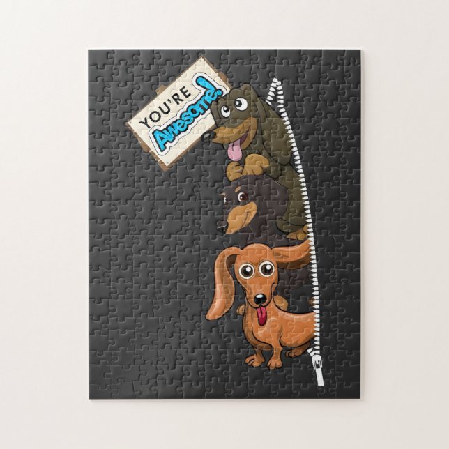 Puzzle Dachshund, Eres Increíble (Vertical)