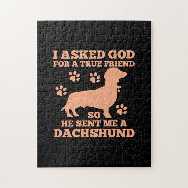 Puzzle Dachshund Es Mi Verdadero Amigo (Vertical)