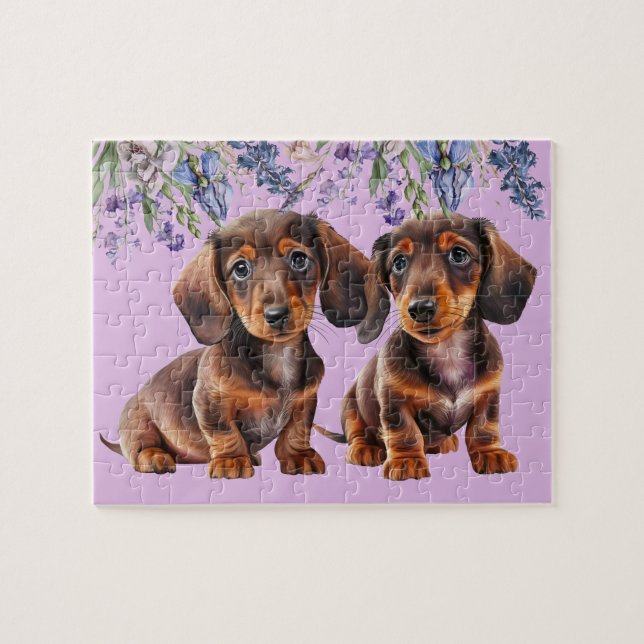 Puzzle Dachshund Puppies (Horizontal)