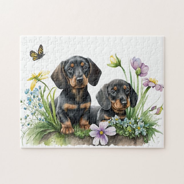 Puzzle Dachshund Puppies (Horizontal)