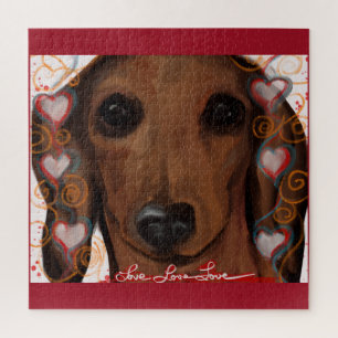 Puzzle Dachshund Rojo