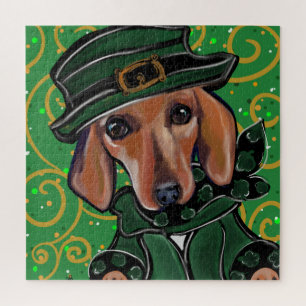 PUZZLE DACHSHUND ROJO