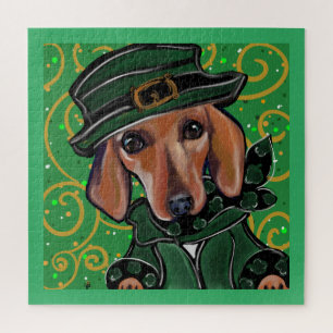 PUZZLE DACHSHUND ROJO