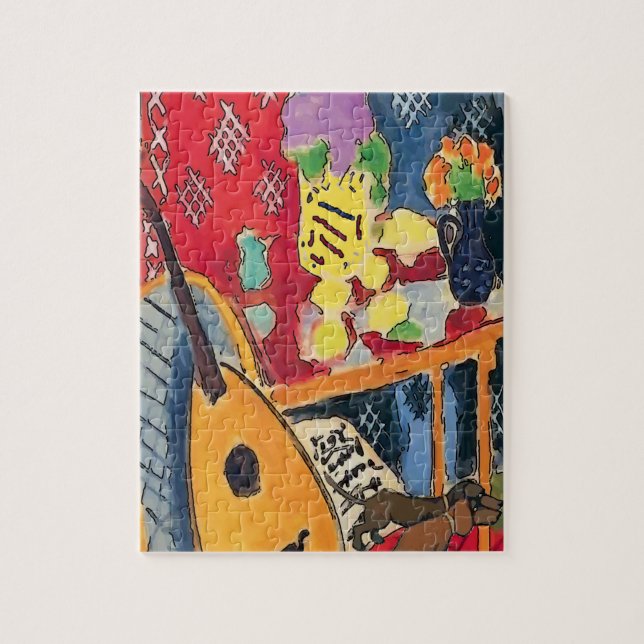 Puzzle Dachshunds bajo el estilo Matisse de tabla (Vertical)