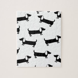 Puzzle Dachshunds en blanco y negro