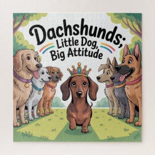 Puzzle Dachshunds Pequeño Perro, Gran Actitud