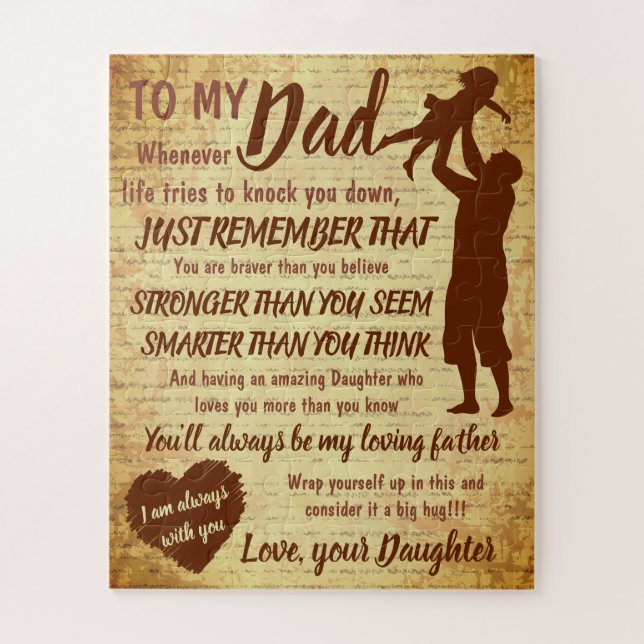 Puzzle Dad Daughter Father Day Christmas party Game (Vertical)