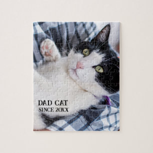 Puzzle Daddy cat since Photo cute cat