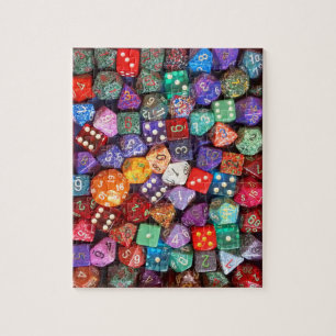 Puzzle dados multicolores