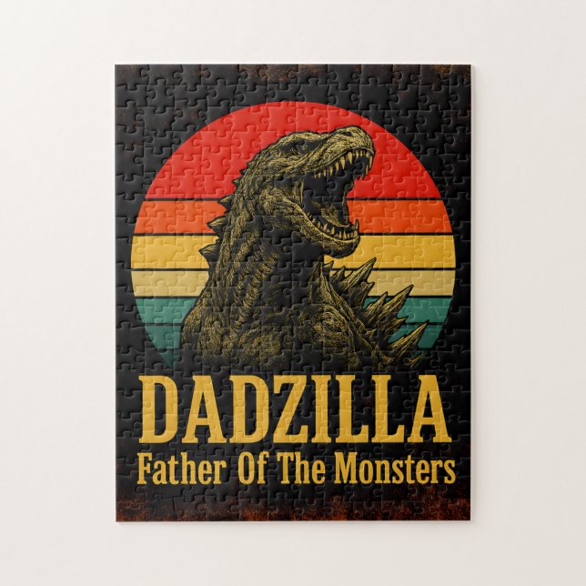 Puzzle Dadzilla Padre De Los Monstruos Día Del Padre (Vertical)