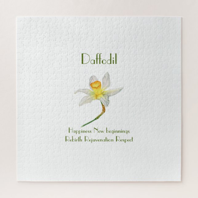 Puzzle Daffodil iluminado con sol con significado floral (Vertical)