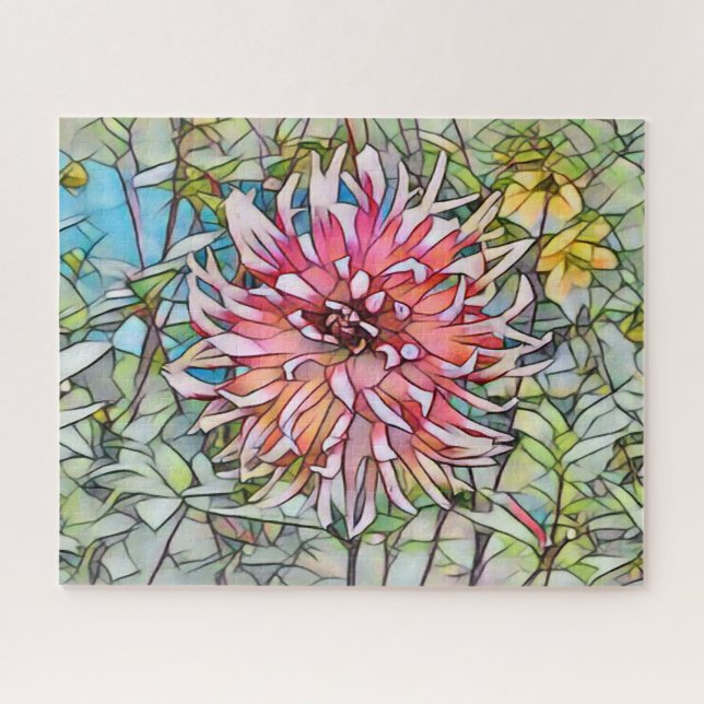 PUZZLE DAHLIA FLOWER (Horizontal)