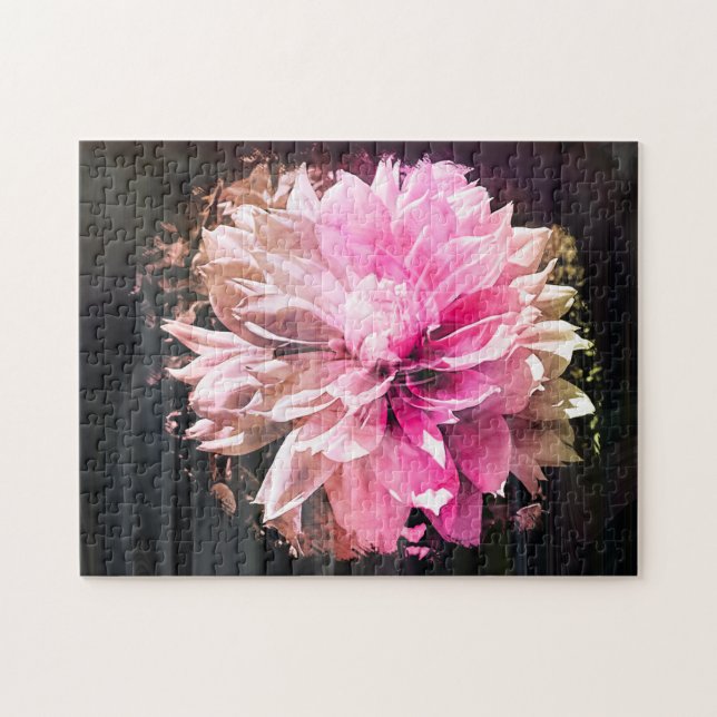 Puzzle "Dahlia rosa" (Horizontal)