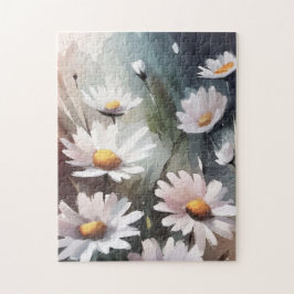 Puzzle Daisies acuarela Patrón floral
