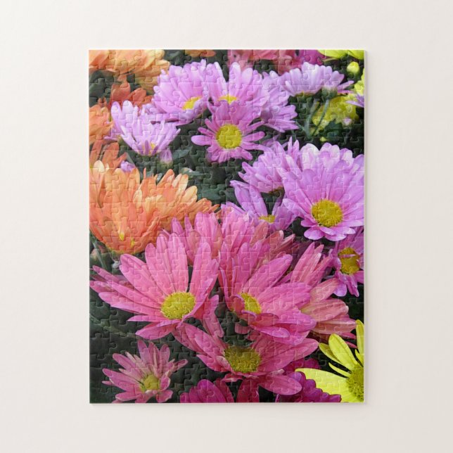 Puzzle Daisies coloridos (Vertical)