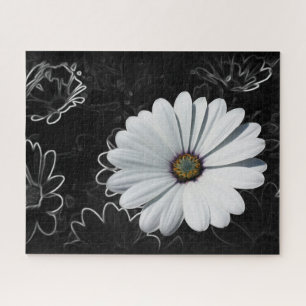 Puzzle Daisies y tonos grises