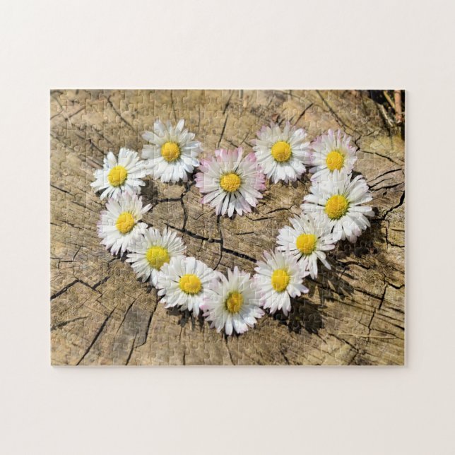 Puzzle Daisy Heart (Horizontal)