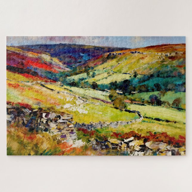 Puzzle "Dales en Bloom" - Paisaje de Yorkshire (Horizontal)