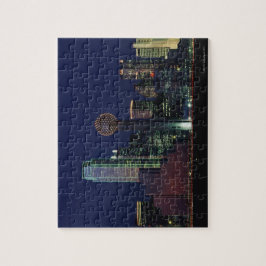 Puzzle Dallas Skyline de noche