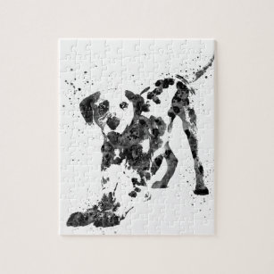 Puzzle Dalmatian, perro dálmata, Dalmatian de la acuarela