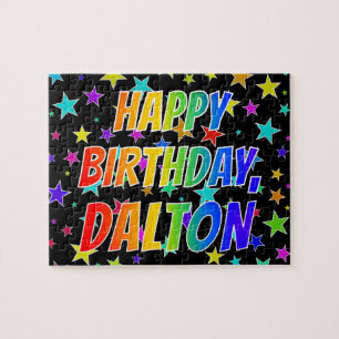 Puzzle "DALTON" Nombre, Diversión "FELIZ CUMPLEAÑOS"