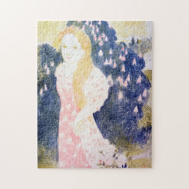 Puzzle Dama con vestido rosa, Maurice Denis (Vertical)