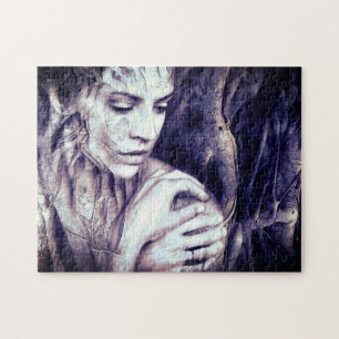 Puzzle Dama de árbol - Bosque de fantasía - Arte