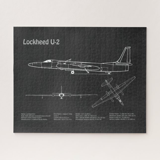Puzzle Dama de Dragón U-2 - Planes Blueprint de avión PD (Horizontal)