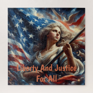 Puzzle Dama De La Libertad - Arte Patriotismo