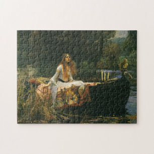 Puzzle Dama de Shalott en barco por John William Waterhou