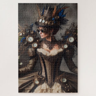 Puzzle Dama del Tiempo Victoriana Vintage Steampunk