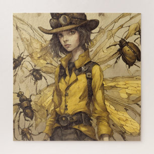 Puzzle Dama Insecto Steampunk