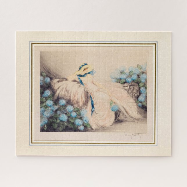 Puzzle Dama Rosa, 1933 por Louis Icart (Horizontal)