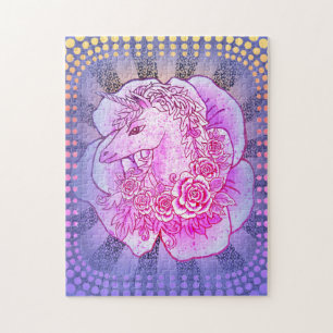 Puzzle Dama Unicornio