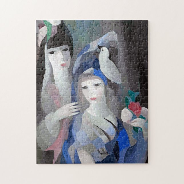 Puzzle Dama y paloma, Marie Laurencin (Vertical)