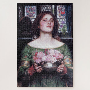 Puzzle Dama y Rosas, John William Waterhouse