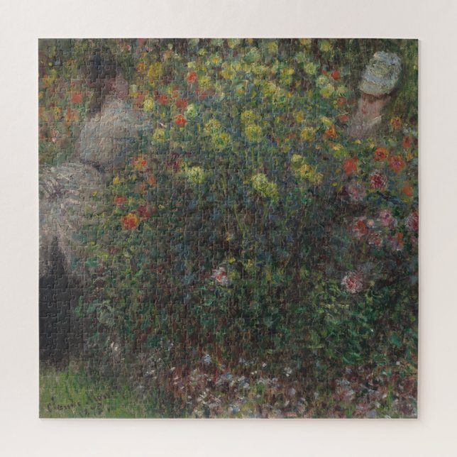 Puzzle Damas de flores Monet 1875 (Vertical)