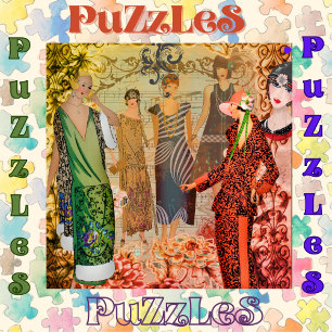 Puzzle Damas de moda retro