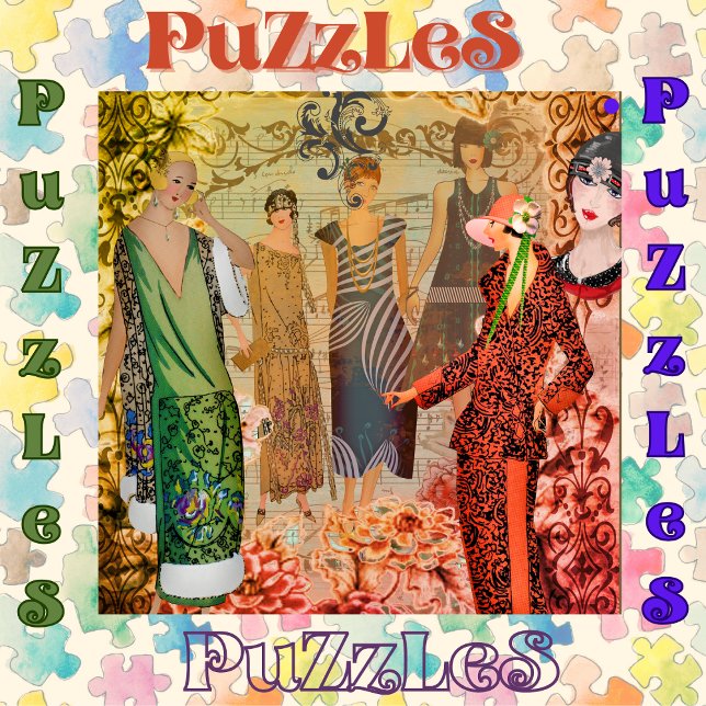 Puzzle Damas de moda retro (Subido por el creador)